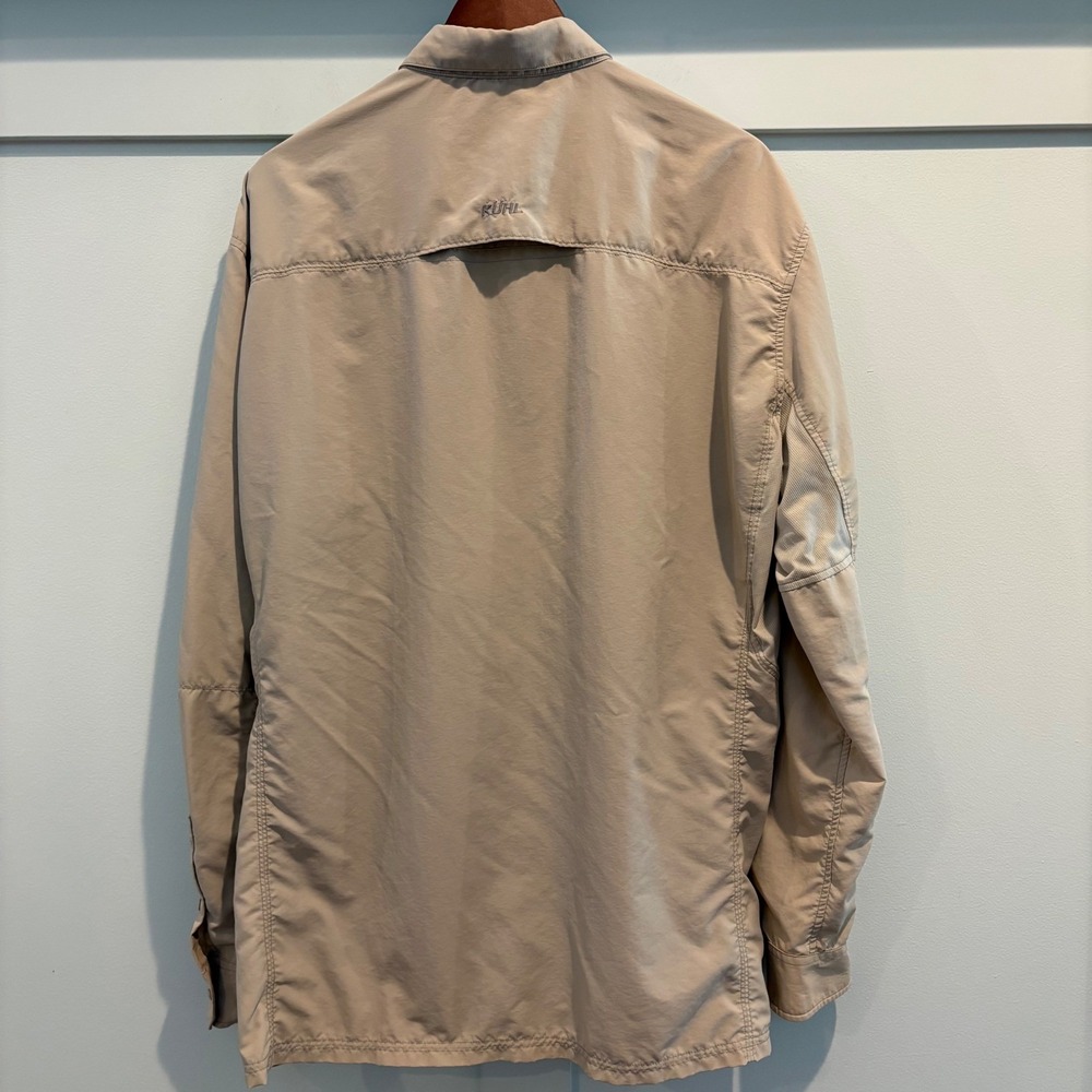 Kuhl Airspeed Men Large Tall Tan Vent Shirt Outdoor Hiking Fishing UPF - Picture 13 of 16